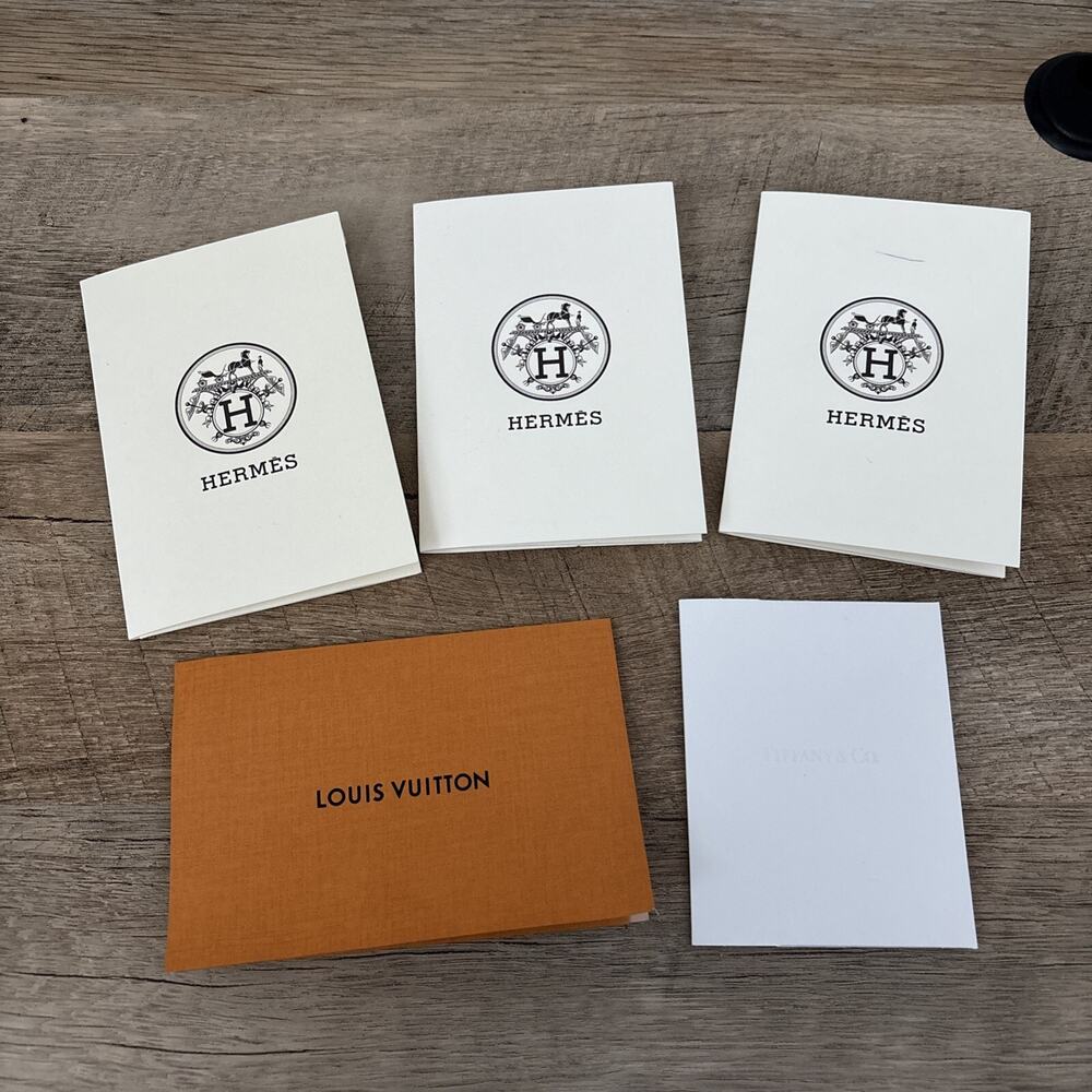 Luxury Designer Receipt Folder Envelopes - 5 - Hermes, Louis Vuitton, Tiffany Co
